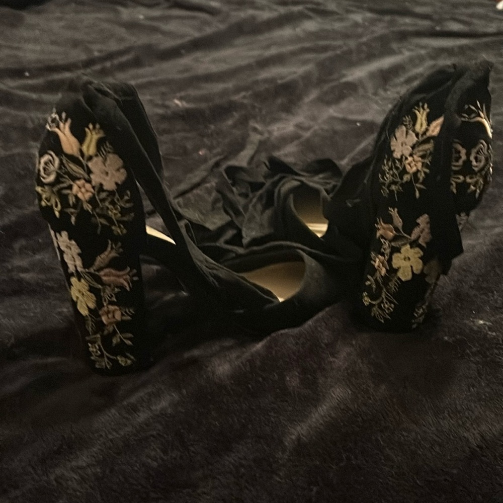 JustFab Floral Heels